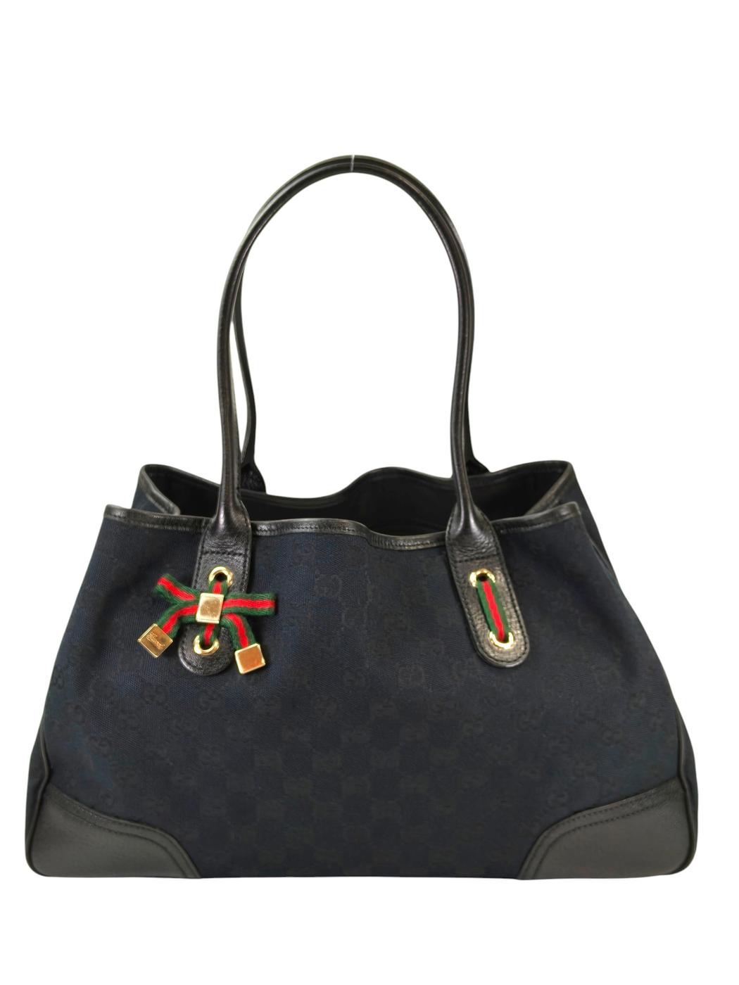 Gucci グッチ プリンシー GG キャンバス トートバッグ ブラック 管理番号：11412