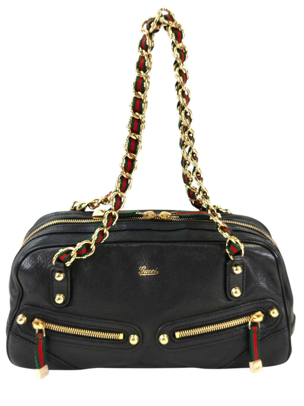 Gucci グッチ カプリ チェーン ショルダーバッグ シェリーライン ブラック 管理番号：11413