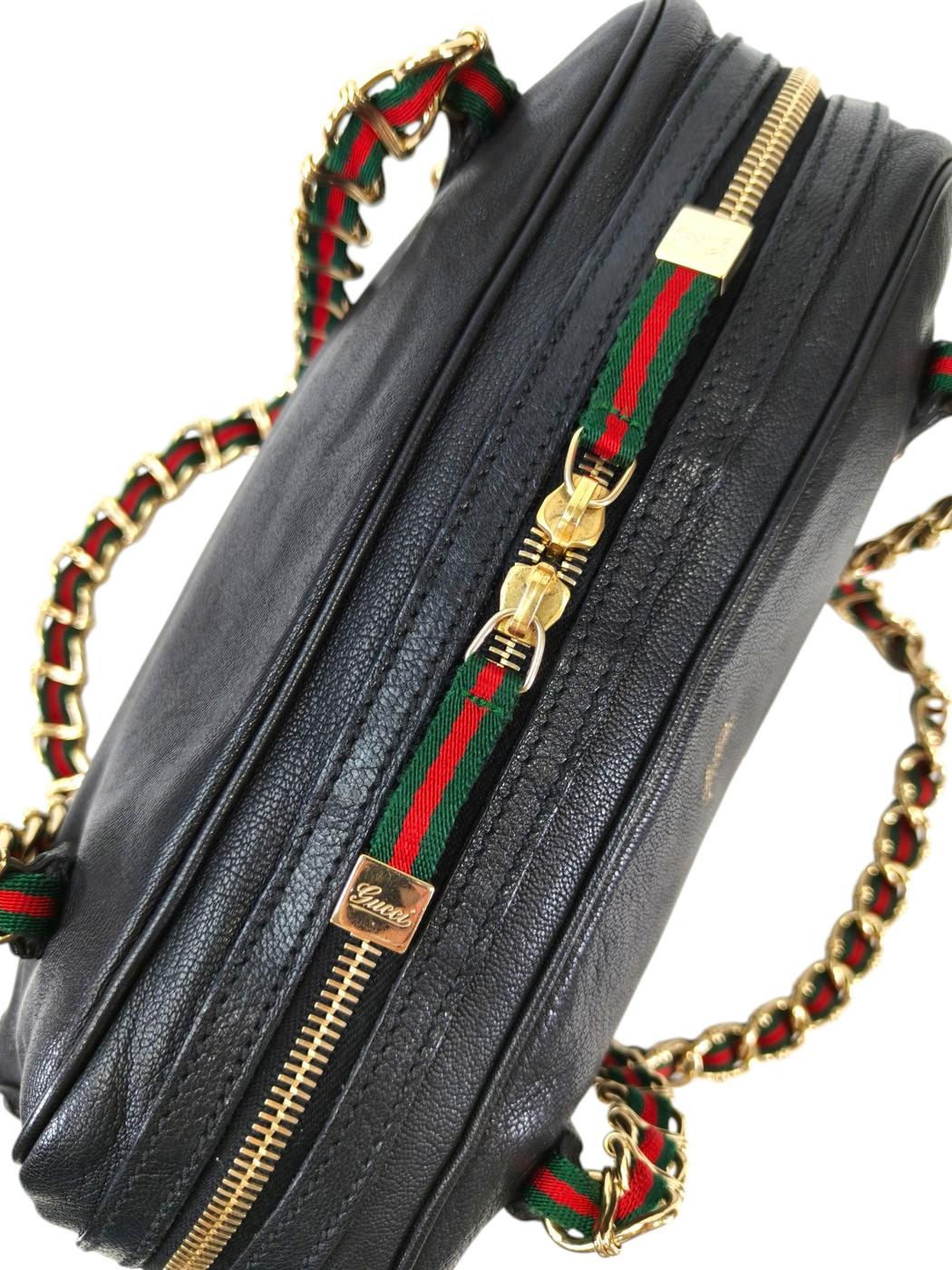 Gucci グッチ カプリ チェーン ショルダーバッグ シェリーライン ブラック 管理番号：11413