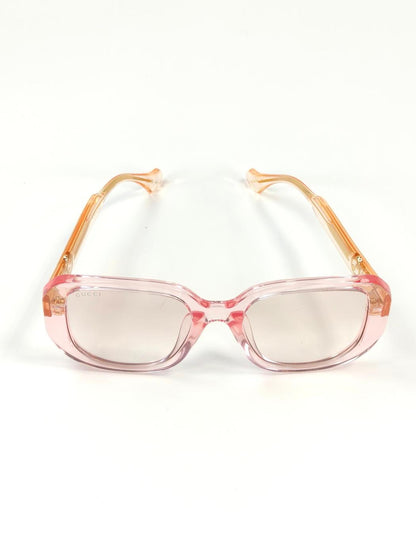 Gucci GG1557SK ブロンディ クリア ピンク バタフライ型サングラス フレーム一体型ノーズパッド アジアンフィット アイウェア 管理番号：11447