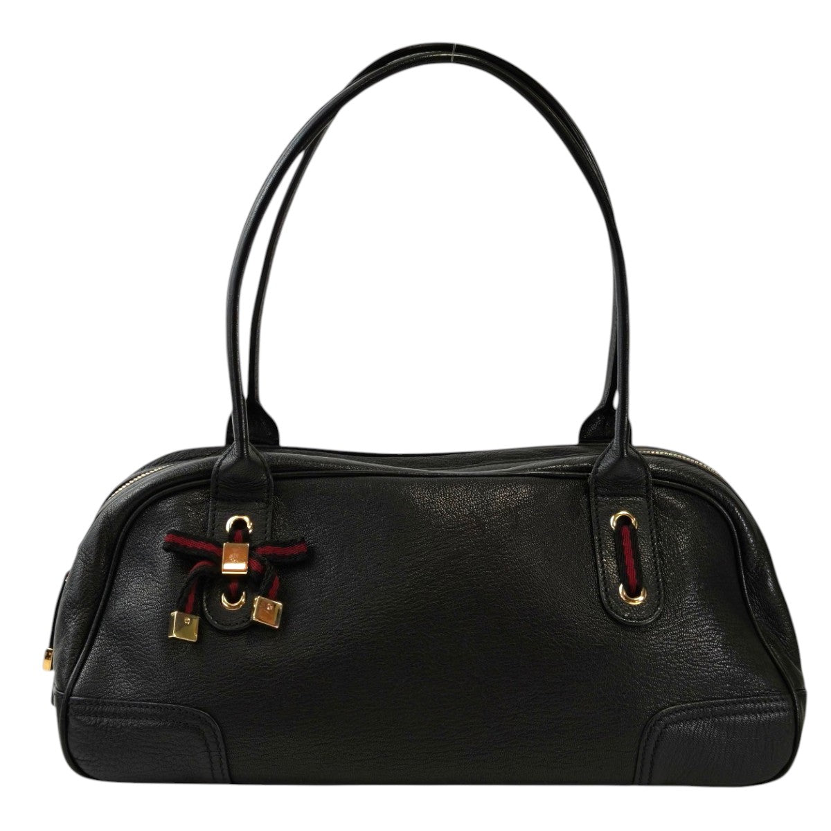 Gucci グッチ プリンシー シェリーラインリボン付き ハンドバッグ ブラック 管理番号：11720