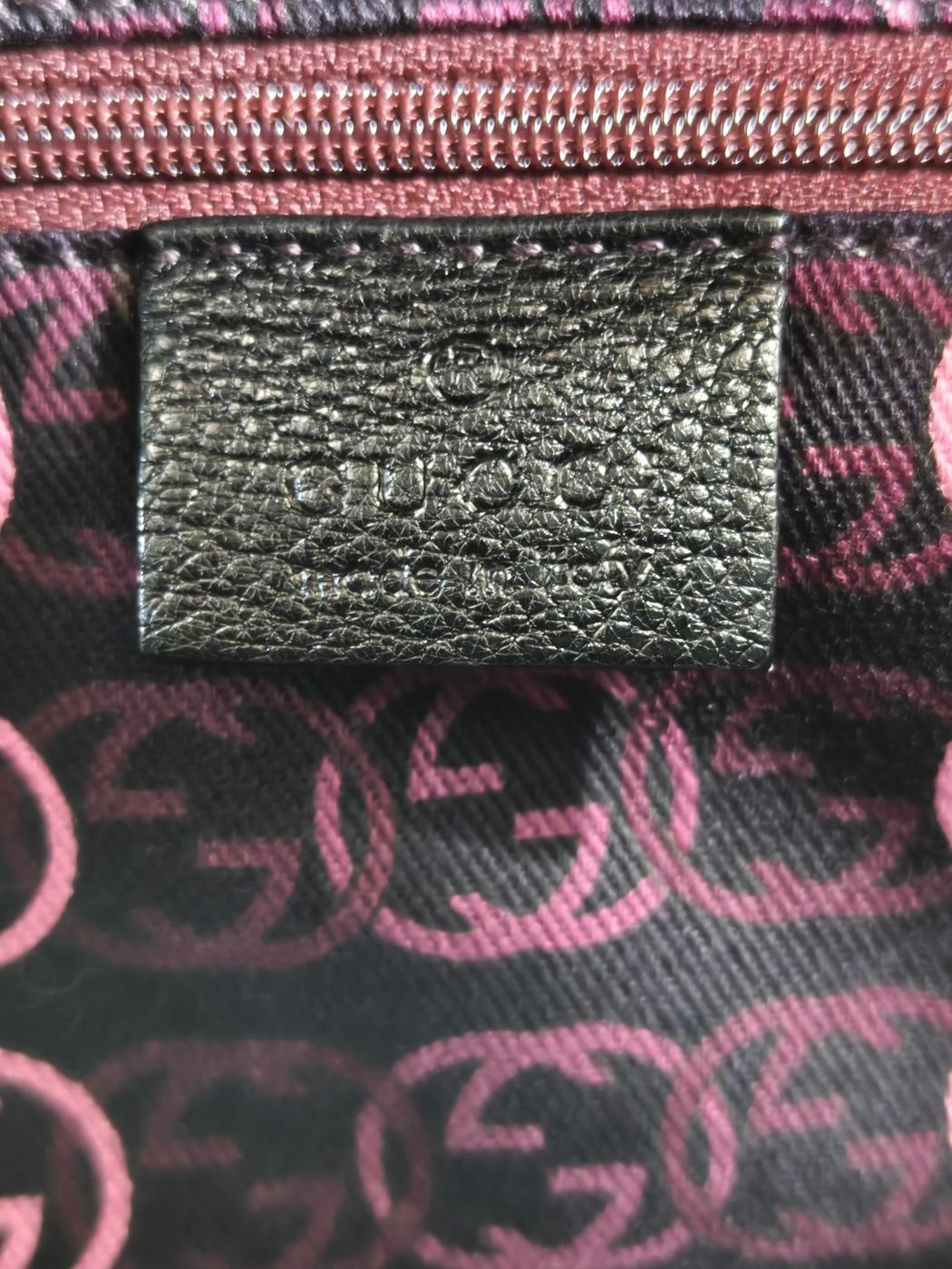 Gucci グッチ プリンシー シェリーラインリボン付き ハンドバッグ ブラック 管理番号：11720