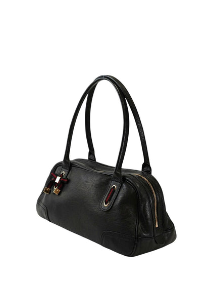 Gucci グッチ プリンシー シェリーラインリボン付き ハンドバッグ ブラック 管理番号：11720