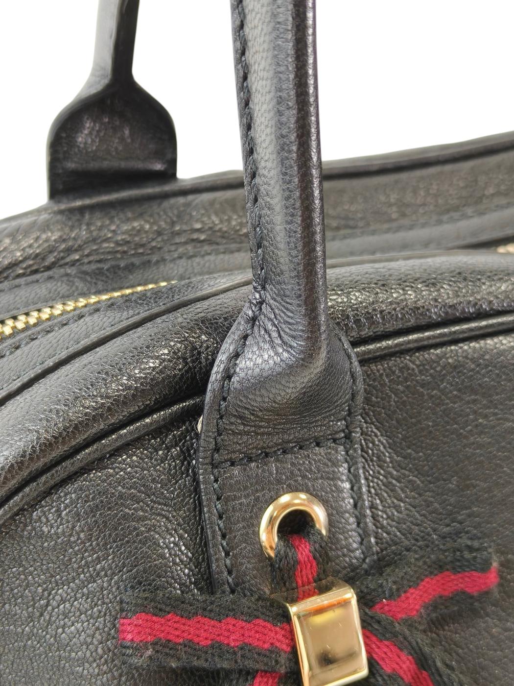 Gucci グッチ プリンシー シェリーラインリボン付き ハンドバッグ ブラック 管理番号：11720