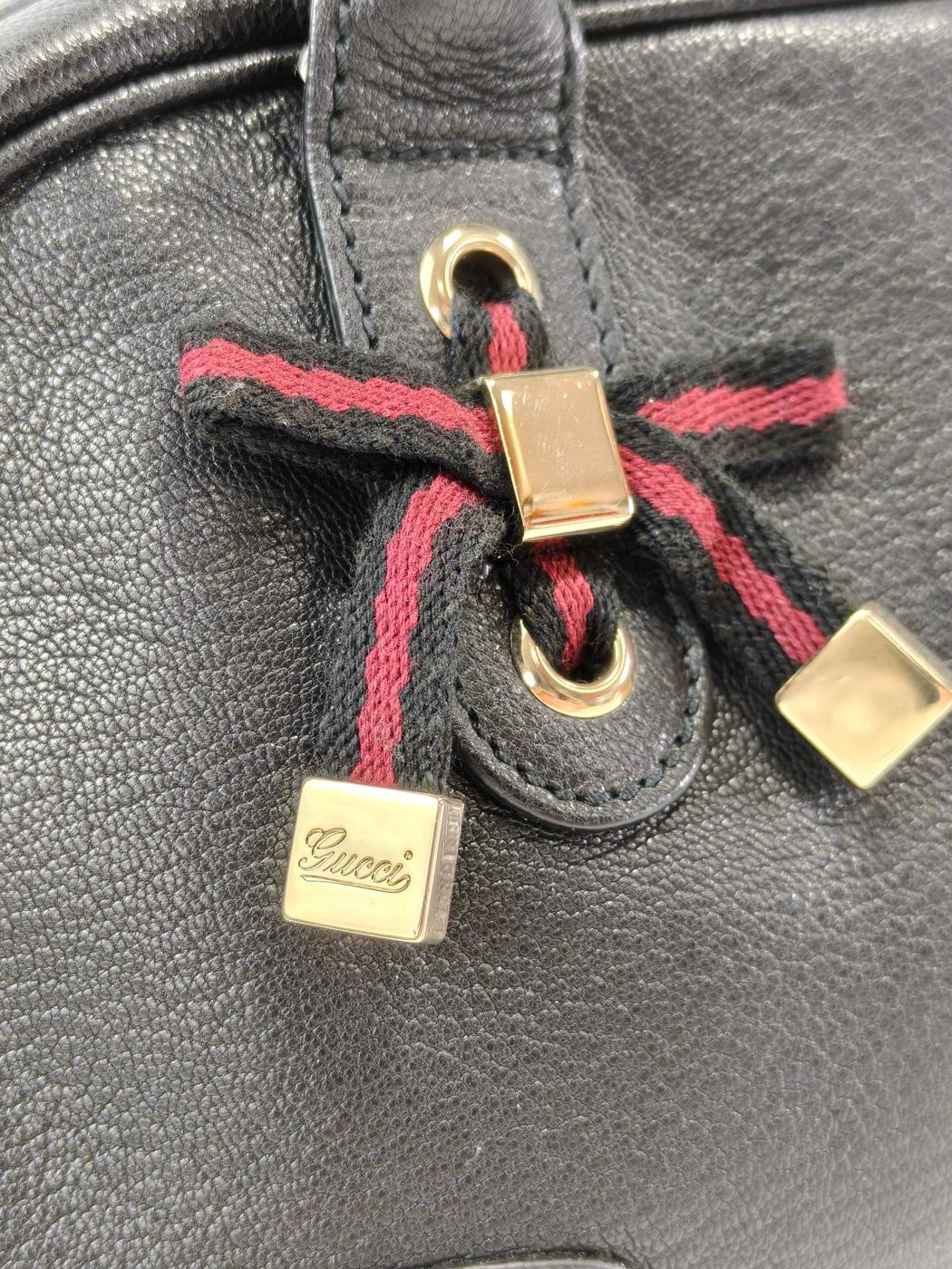 Gucci グッチ プリンシー シェリーラインリボン付き ハンドバッグ ブラック 管理番号：11720