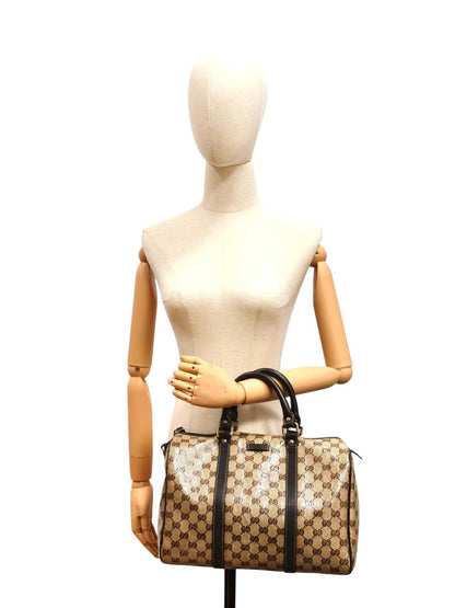 Gucci 古驰 GG Crystal Joy 波士顿包 棕色 商品编号：11730
