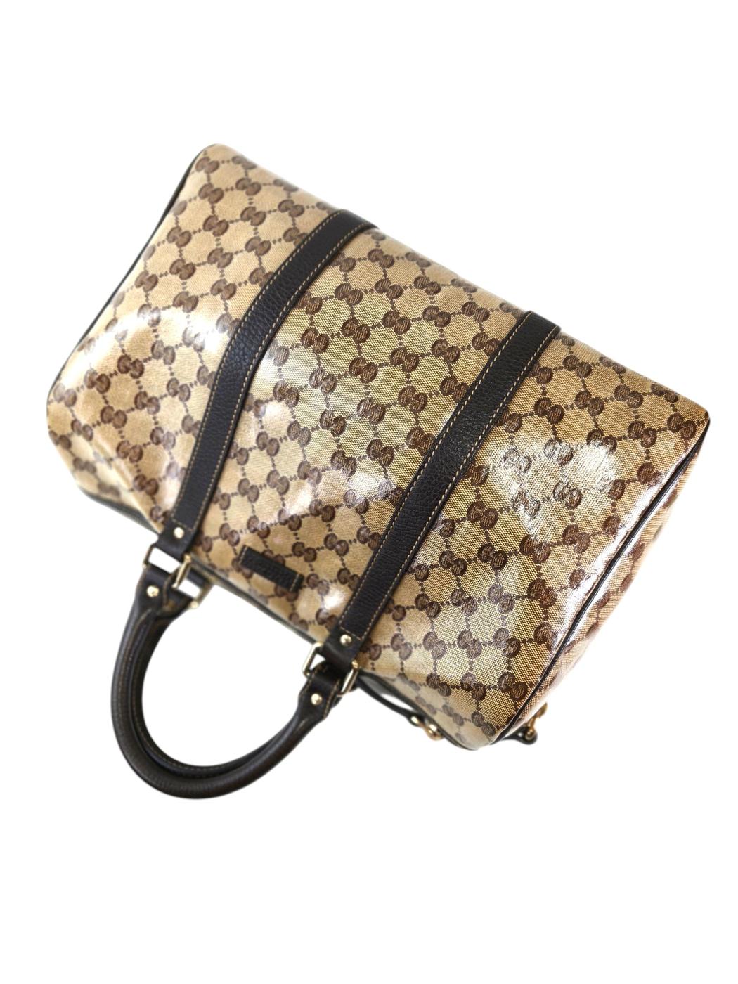 Gucci 古驰 GG Crystal Joy 波士顿包 棕色 商品编号：11730