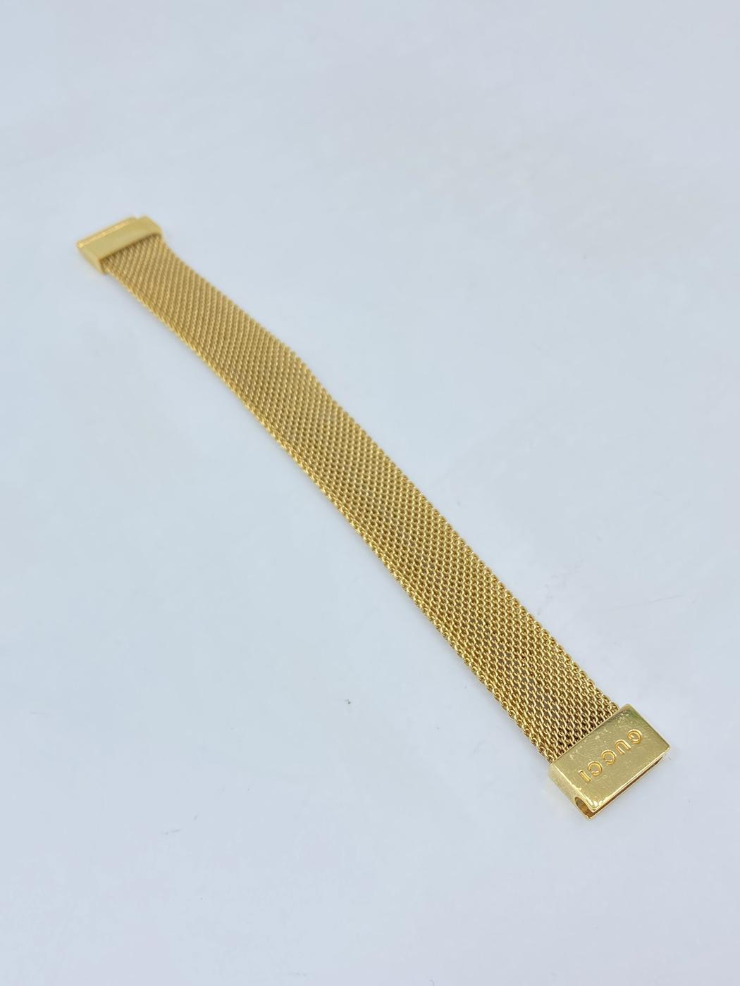 GUCCI グッチ ブレスレット バングル ゴールド メッシュ ユニセックス 管理番号：7483
