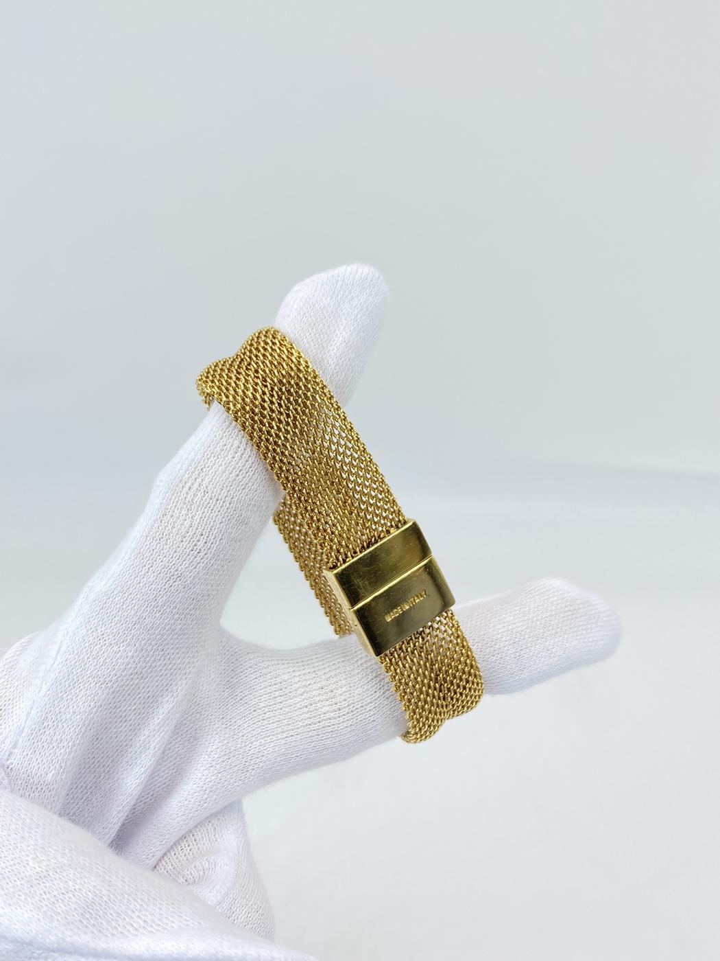 GUCCI グッチ ブレスレット バングル ゴールド メッシュ ユニセックス 管理番号：7483