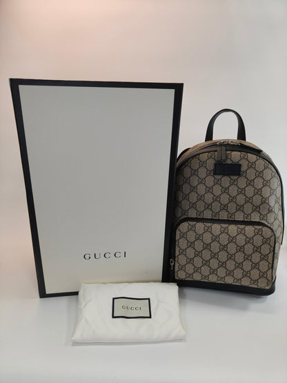 GUCCI GG Supreme 小号双肩包，米色，429020，控制编号：9811