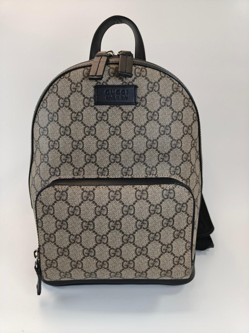 GUCCI GG Supreme 小号双肩包，米色，429020，控制编号：9811