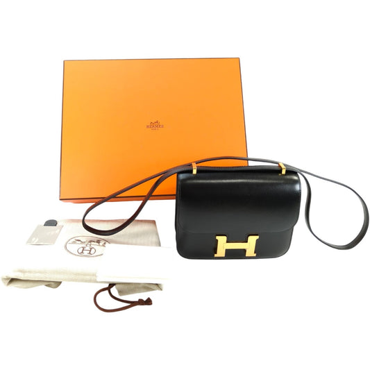 HERMES エルメス コンスタンス ミニ 18 ショルダーバッグ B刻印 ノワール ゴールド金具 管理番号：10045