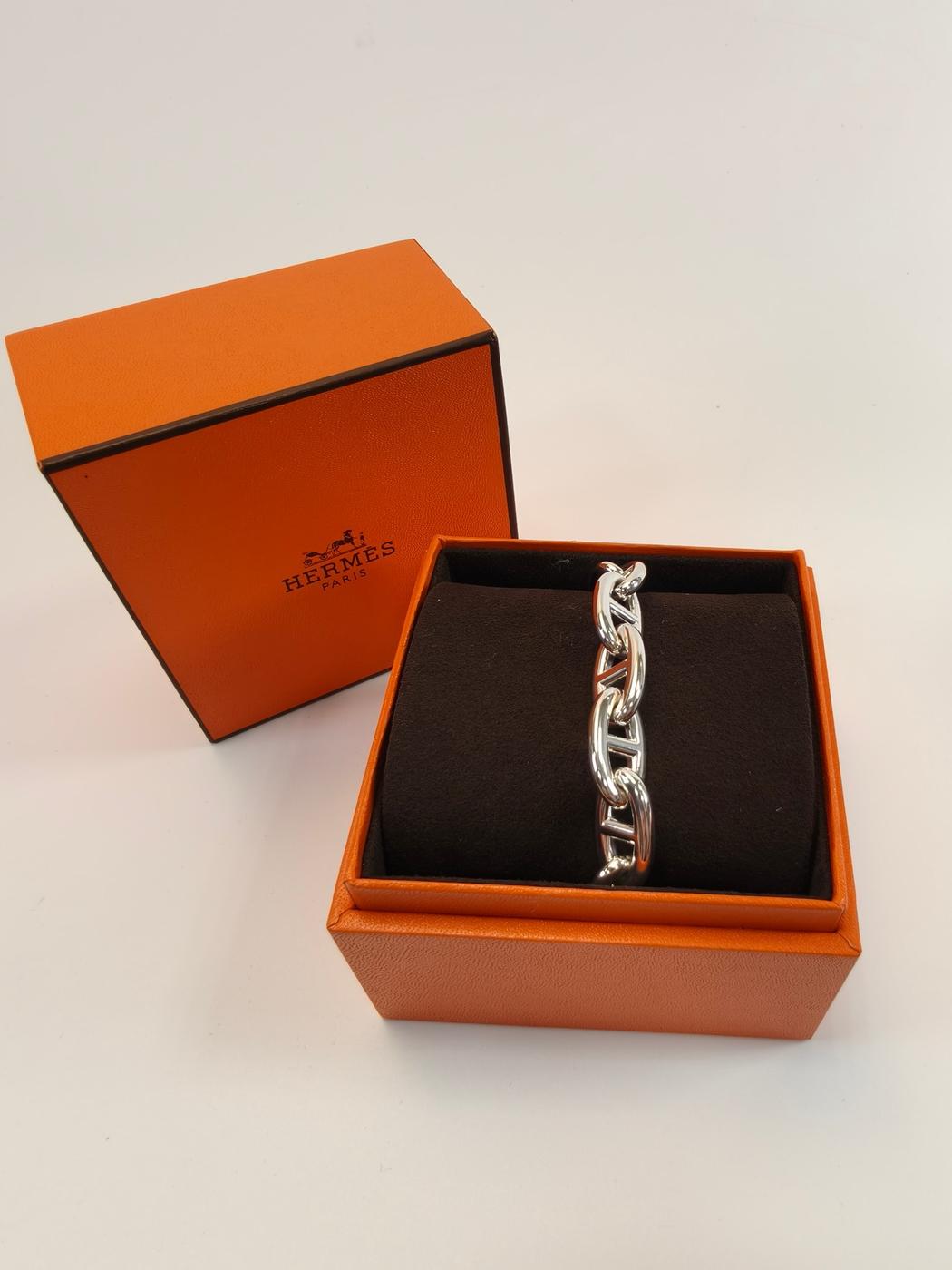 HERMES エルメス シェーヌダンクル MM 19コマ ブレスレット SV925 シルバー 管理番号：10057