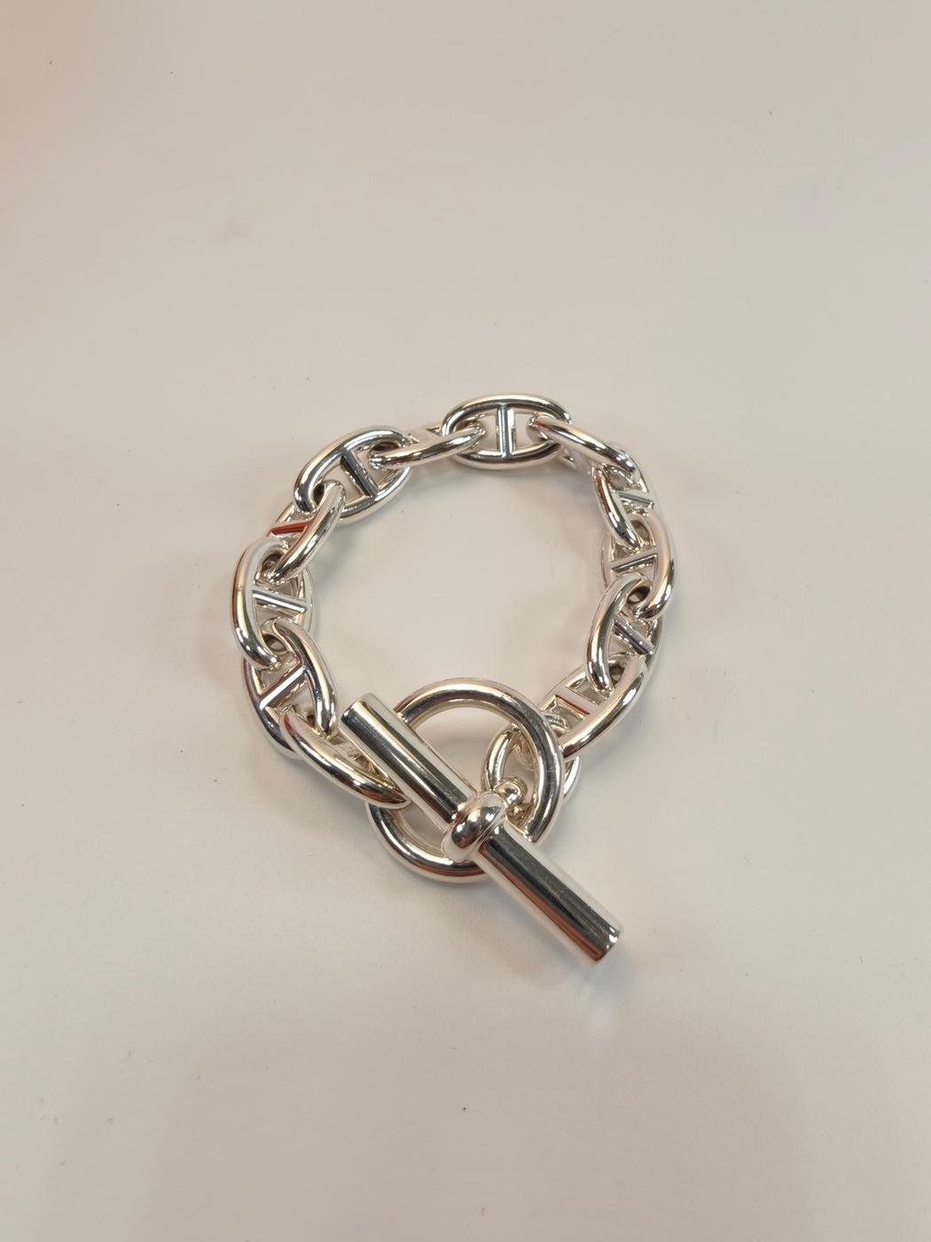 HERMES エルメス シェーヌダンクル MM 19コマ ブレスレット SV925 シルバー 管理番号：10057