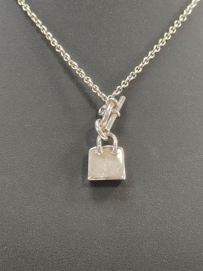 HERMES エルメス ネックレス バーキン アミュレット トグル ペンダント シルバー 管理番号：10068