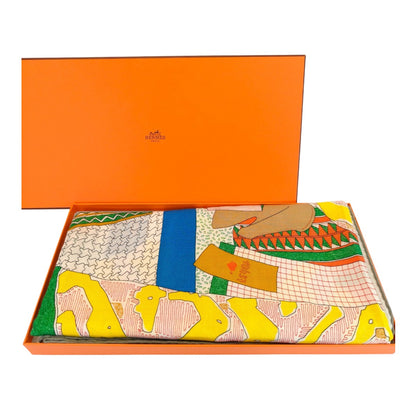 Hermès Carré 140 Rendez-Vous Chez Hermès 围巾，真丝，多色，参考编号：10170
