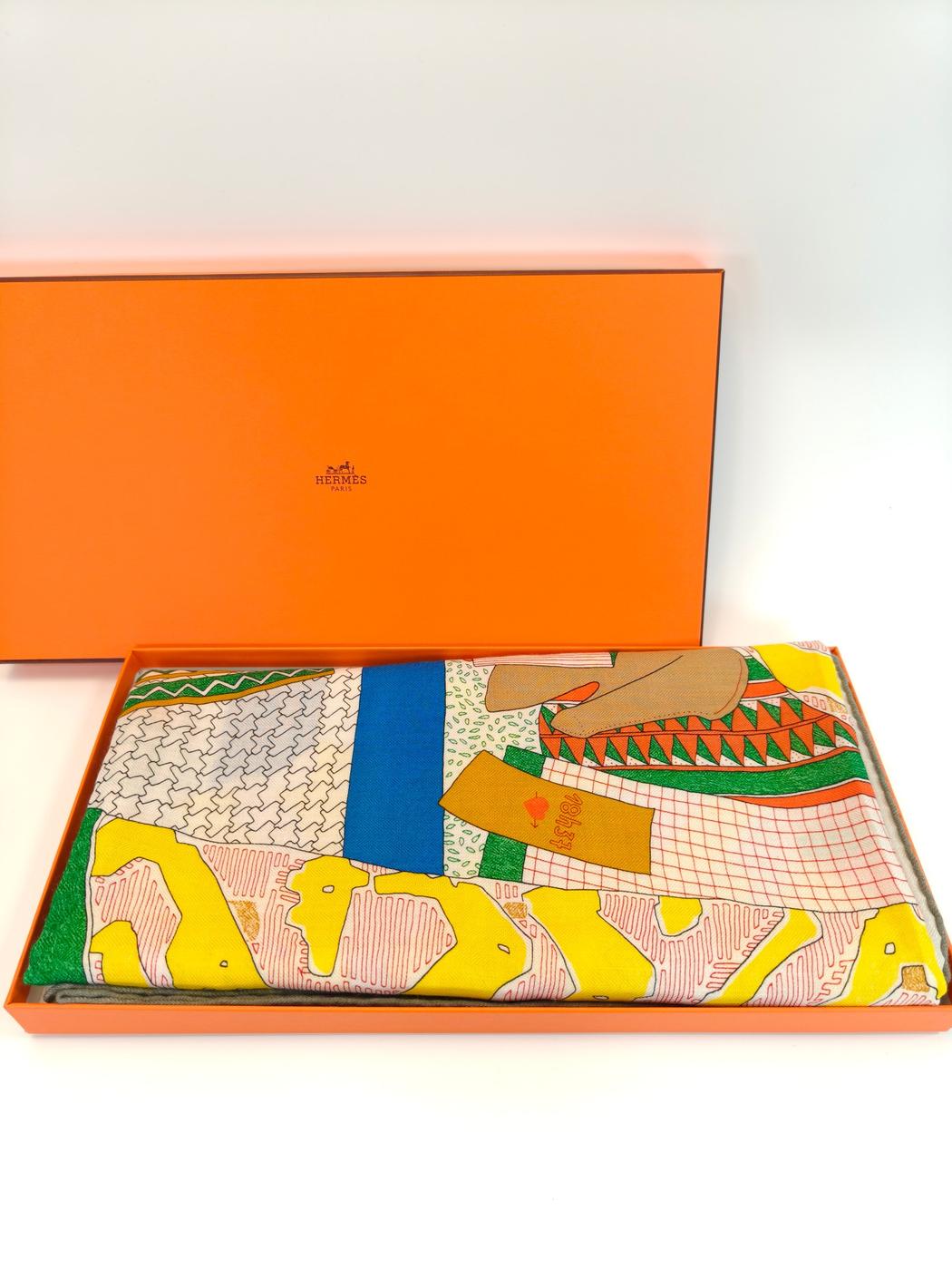 Hermès Carré 140 Rendez-Vous Chez Hermès 围巾，真丝，多色，参考编号：10170