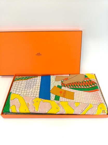Hermès Carré 140 Rendez-Vous Chez Hermès 围巾，真丝，多色，参考编号：10170