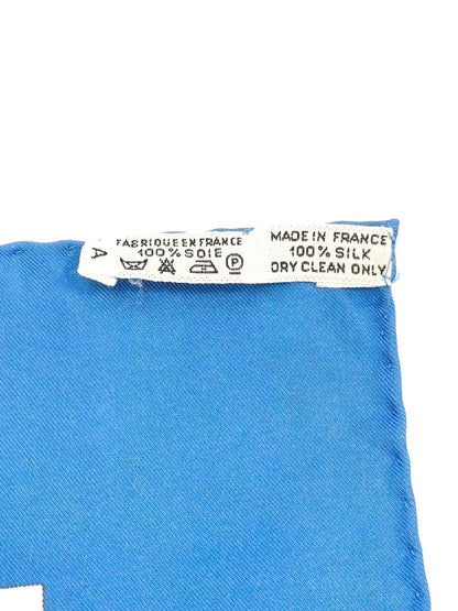 爱马仕 Carré 90 “LENTENTE CORDIALE” 丝巾，蓝色，参考编号：10226