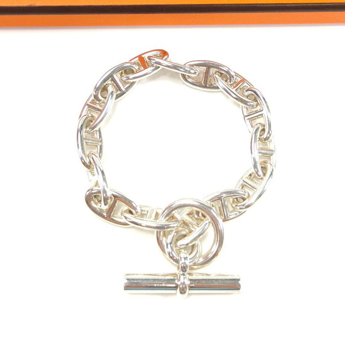 HERMES エルメス ブレスレット シェーヌダンクル GM 15コマ シルバー 管理番号：10242
