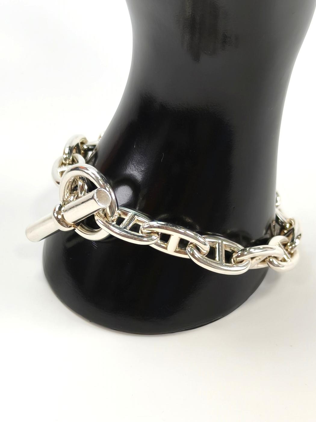 HERMES エルメス ブレスレット シェーヌダンクル GM 15コマ シルバー 管理番号：10242