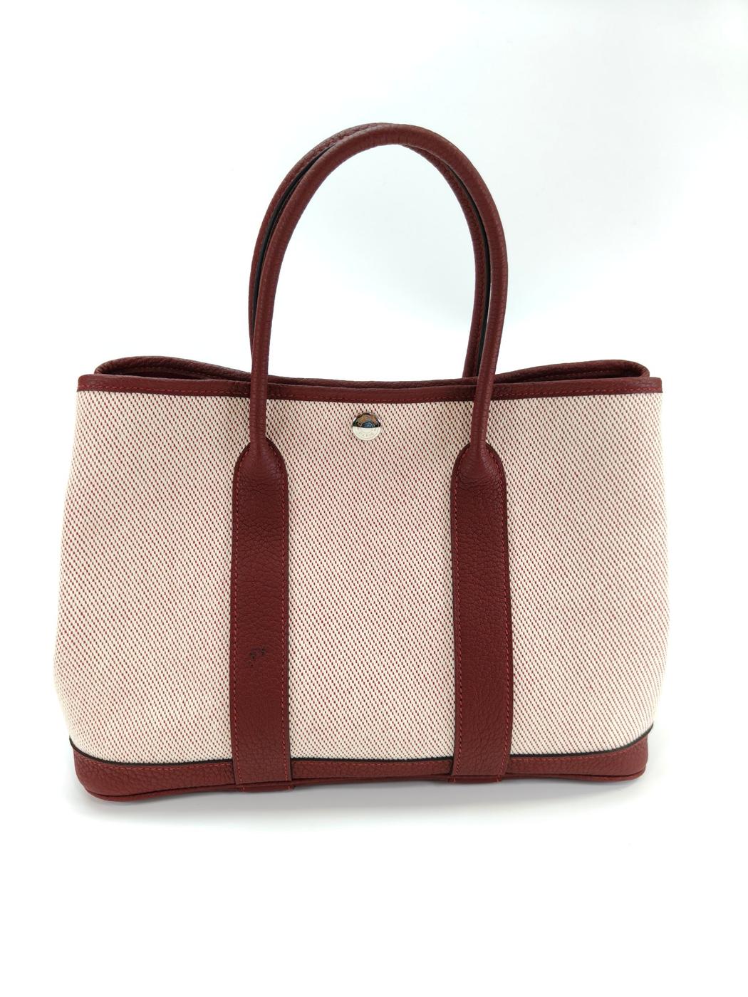 HERMES エルメス ガーデンパーティ TPM トートバッグ トワルアッシュ U