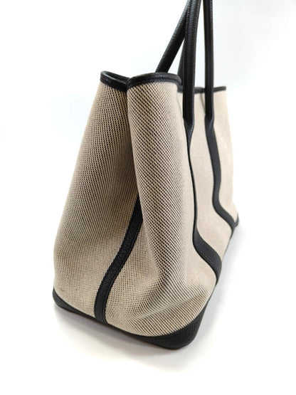 HERMES エルメス ガーデンパーティ PM トワルアッシュ ネゴンダ トートバッグ 黒 管理番号：10248