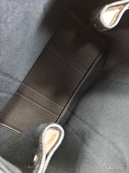 HERMES エルメス ガーデンパーティ PM トワルアッシュ ネゴンダ トートバッグ 黒 管理番号：10248