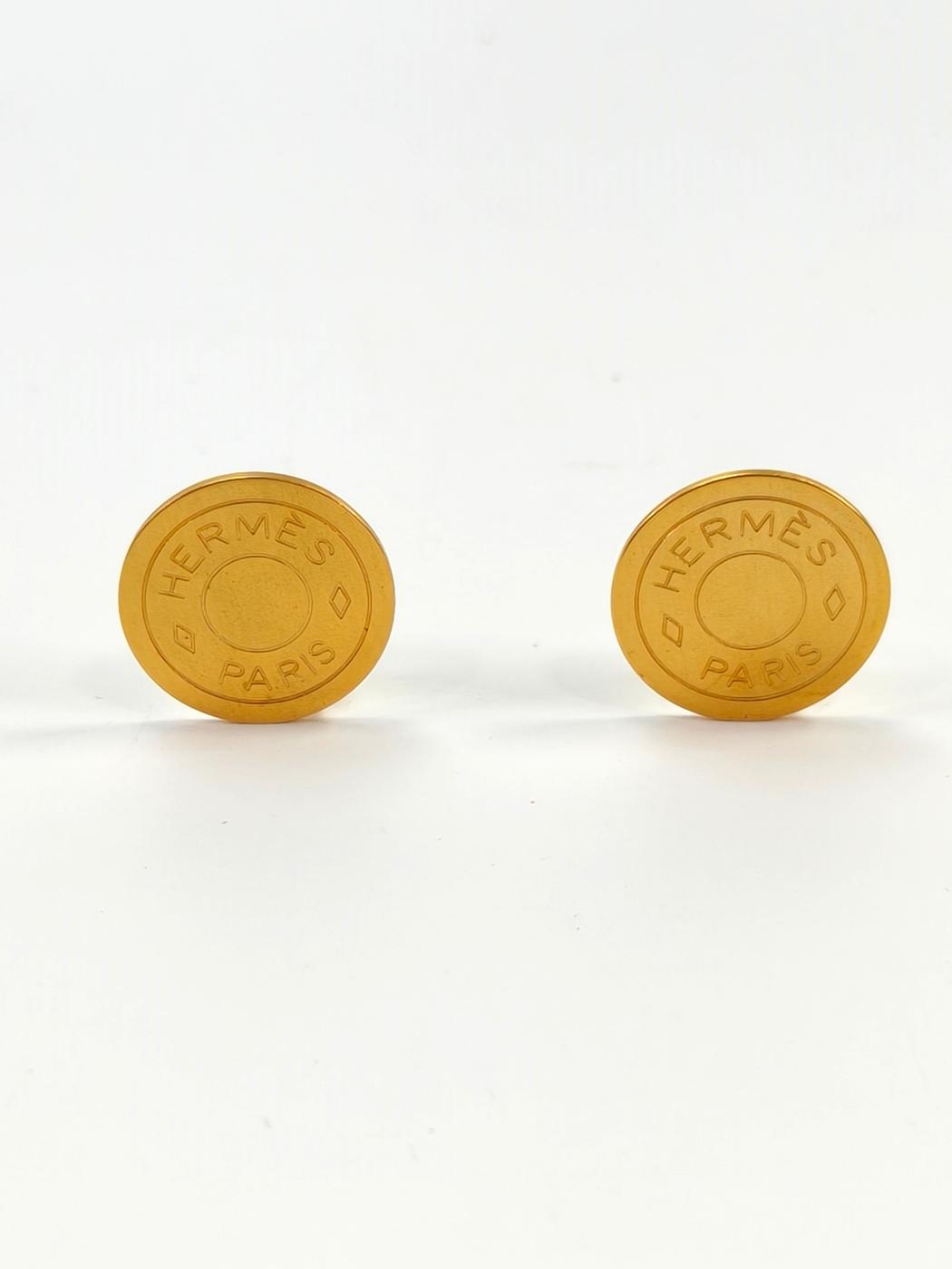 爱马仕 Serie 系列耳环，金色，参考编号：10359