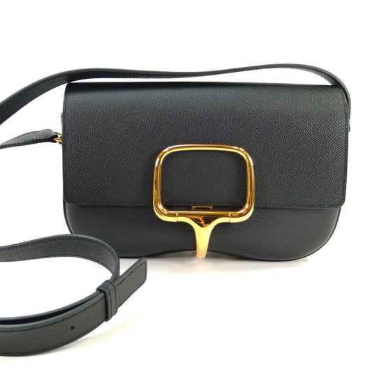 HERMES エルメス デラ カヴァレリア エラン ショルダーバッグ ブラック ゴールド金具 管理番号：10376