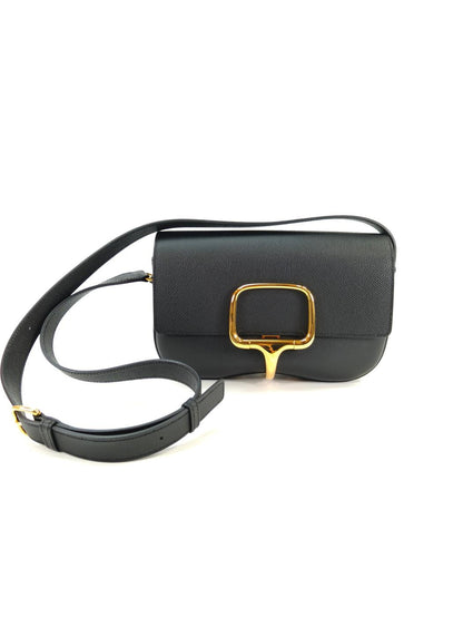 HERMES エルメス デラ カヴァレリア エラン ショルダーバッグ ブラック ゴールド金具 管理番号：10376