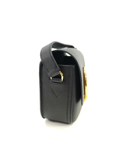 HERMES エルメス デラ カヴァレリア エラン ショルダーバッグ ブラック ゴールド金具 管理番号：10376