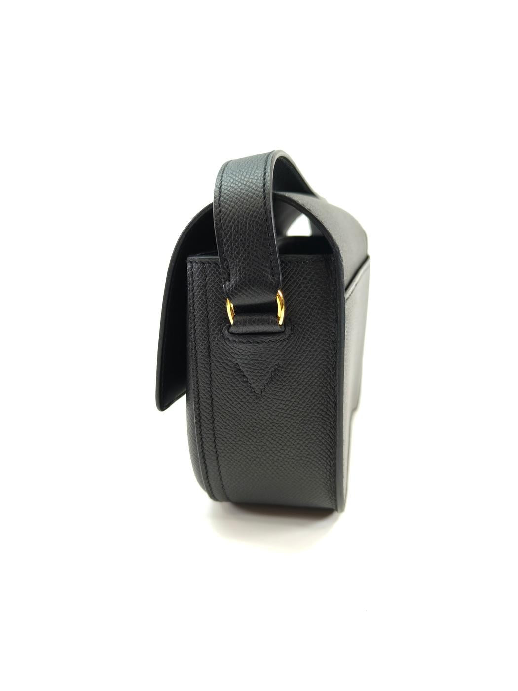 HERMES エルメス デラ カヴァレリア エラン ショルダーバッグ ブラック ゴールド金具 管理番号：10376