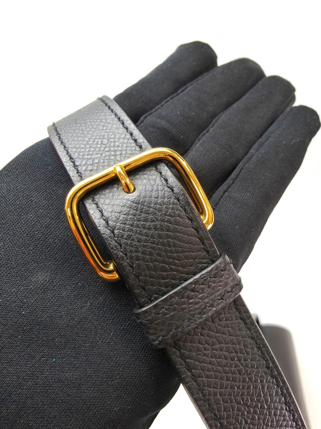 HERMES エルメス デラ カヴァレリア エラン ショルダーバッグ ブラック ゴールド金具 管理番号：10376