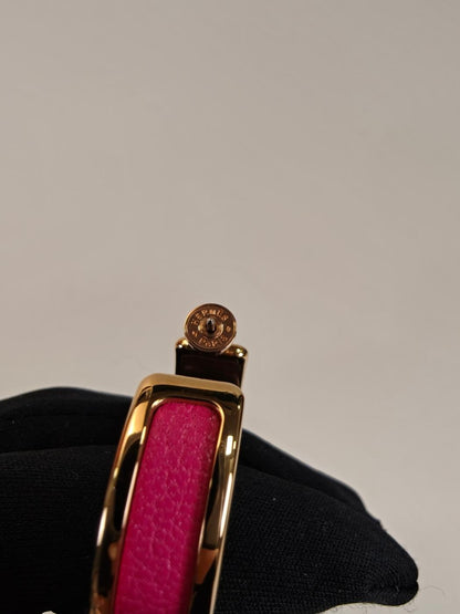 HERMES Olympe earrings, Golden Rose x Pink, unused, control number: 10379