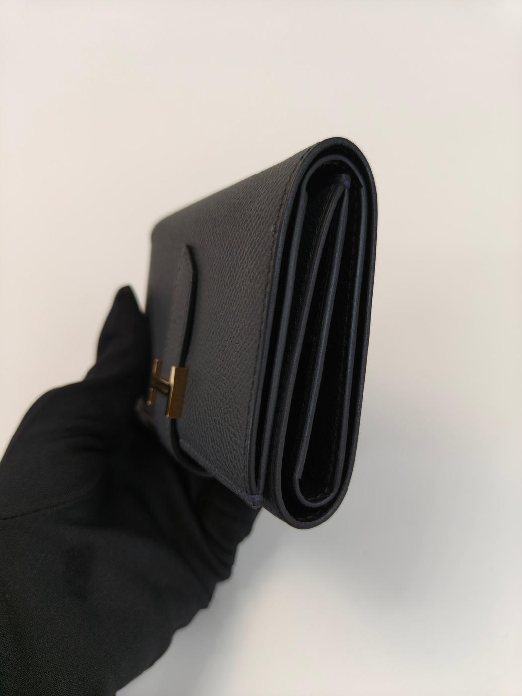 HERMES エルメス ベアンコンビネ 折りたたみ 三つ折り 財布 ブラック 管理番号：10397