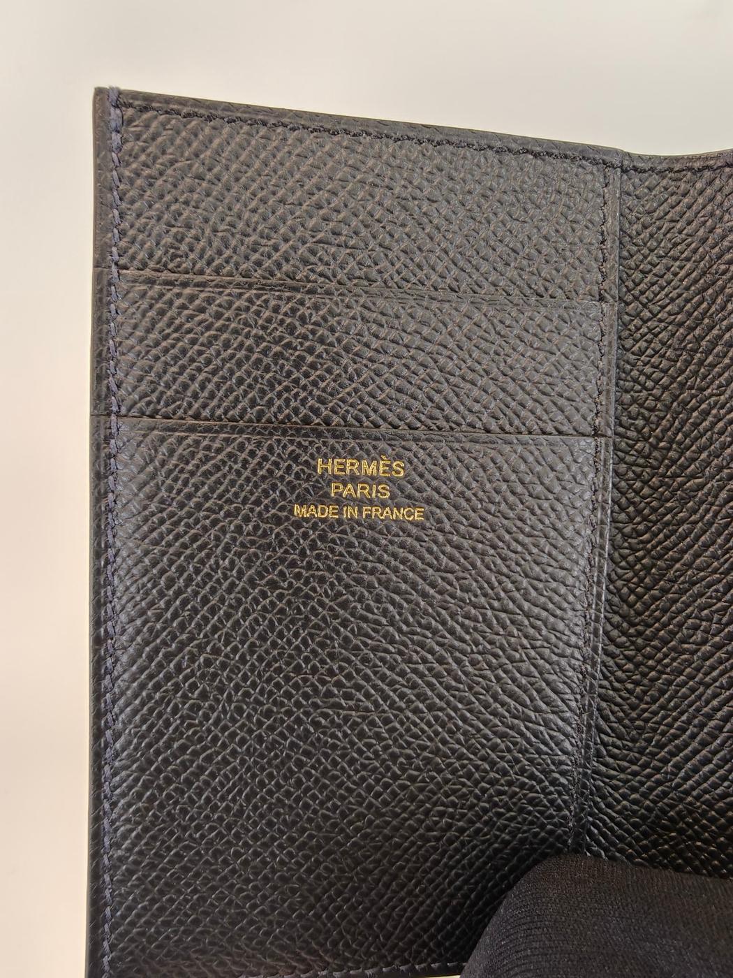 HERMES エルメス ベアンコンビネ 折りたたみ 三つ折り 財布 ブラック 管理番号：10397