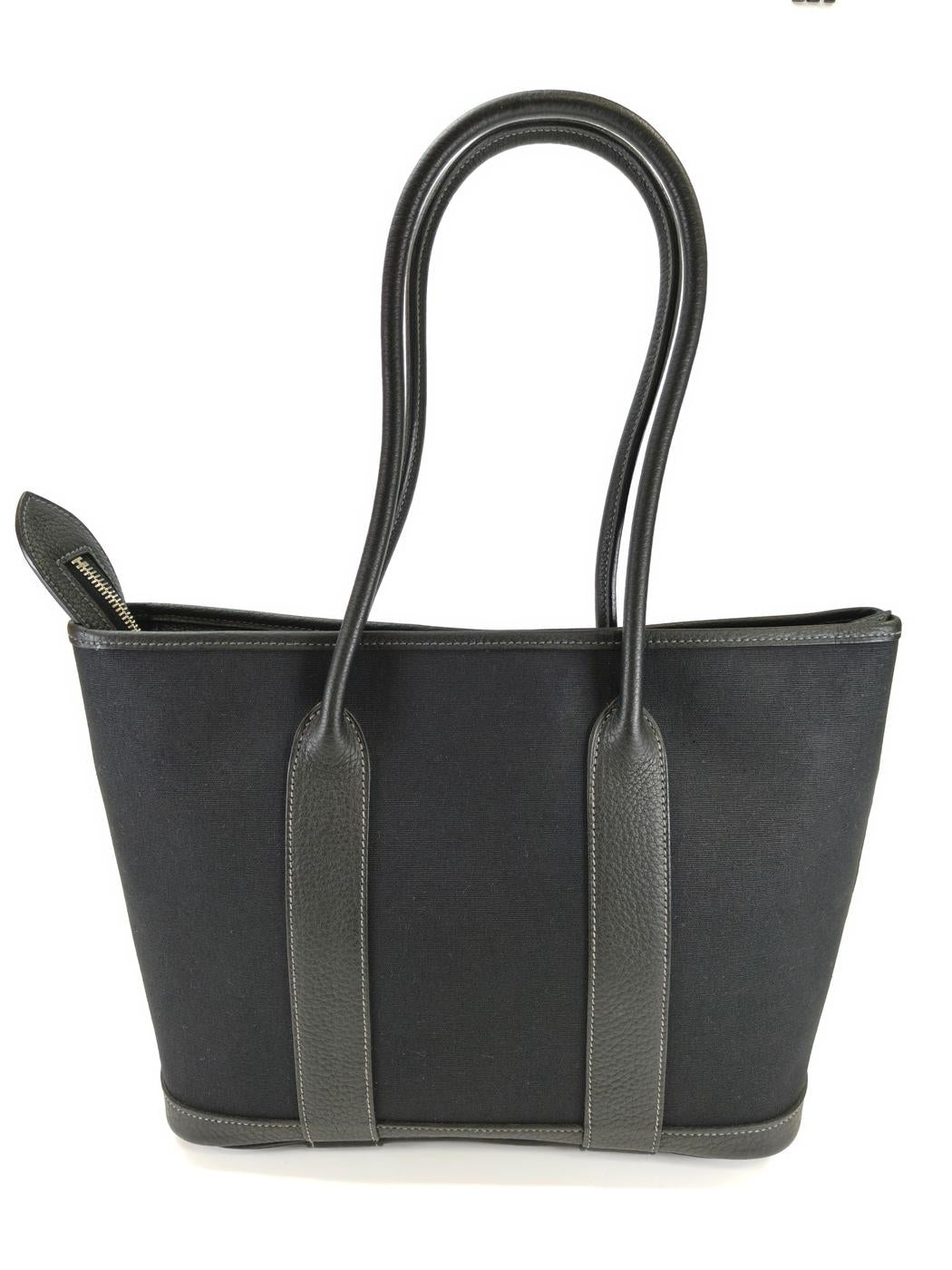 HERMES エルメス ガーデンジップMM トートバッグ M刻印 ブラック 管理番号：10471