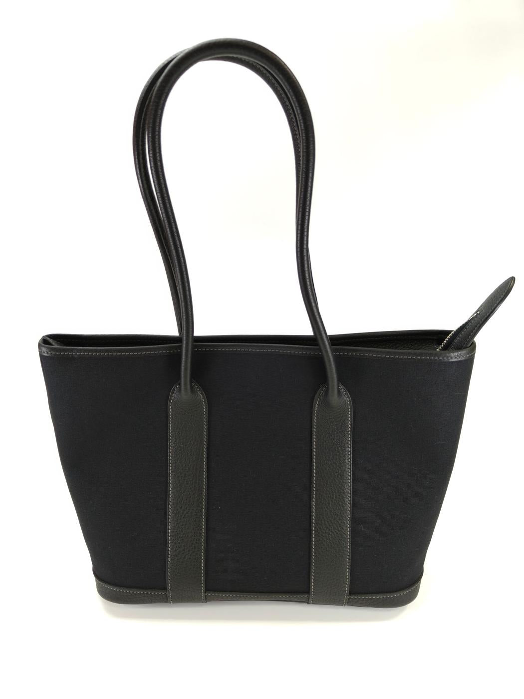 HERMES エルメス ガーデンジップMM トートバッグ M刻印 ブラック 管理番号：10471