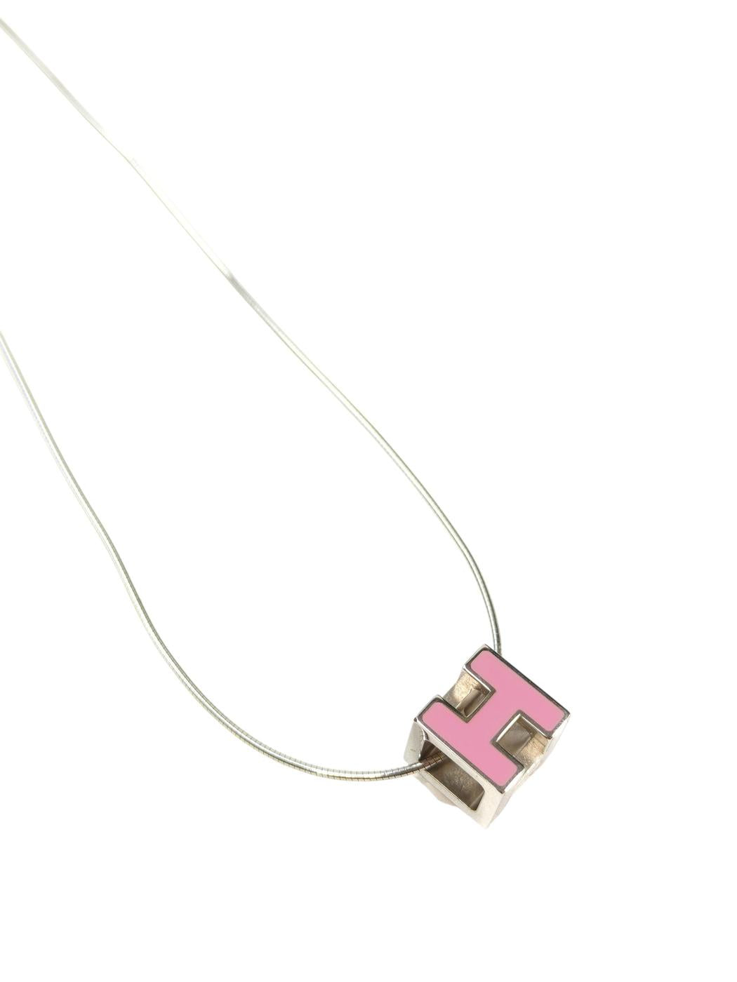 HERMES エルメス カージュドアッシュ Hキューブ ネックレス チョーカー 