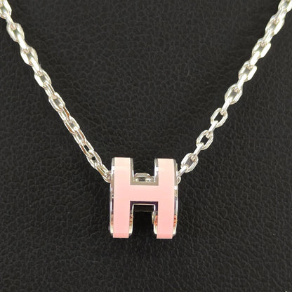HERMES Mini Pop H Necklace Silver x Pink Product Number: 10695