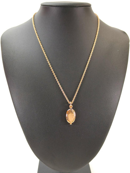 HERMES Mini Maillon Necklace, Gold x Black. Control number: 10711