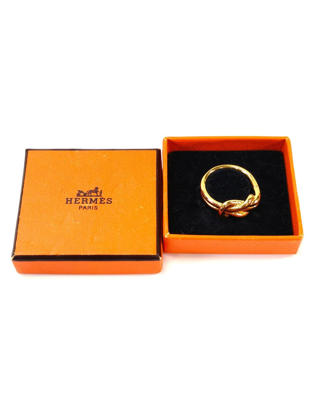 HERMES 爱马仕 Atame 丝巾扣 金色 #20 管理编号：10716