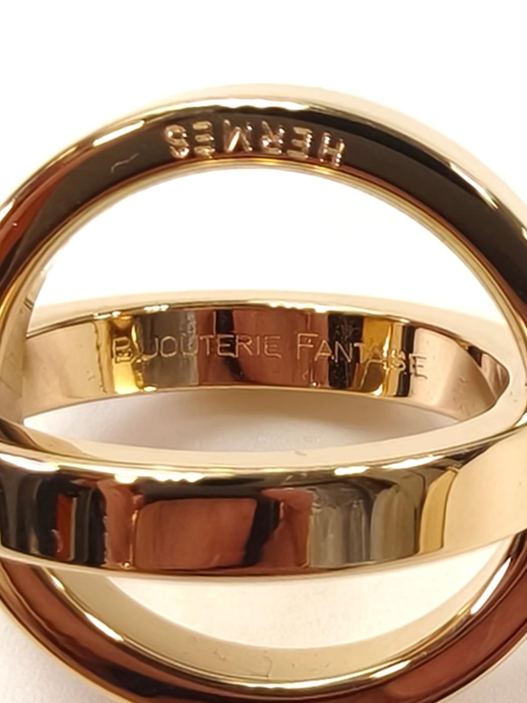 HERMES Bijouterie Fantaisie Cosmos Scarf Ring Gold Control number: 10727
