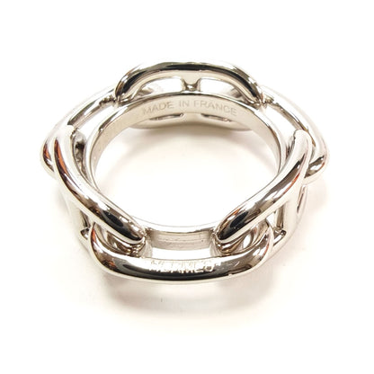 HERMES 爱马仕 Chaine d'Ancre 船锚链丝巾扣 银色 管理编号：10736