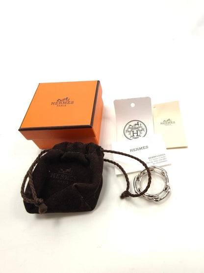 HERMES 爱马仕 Chaine d'Ancre 船锚链丝巾扣 银色 管理编号：10736