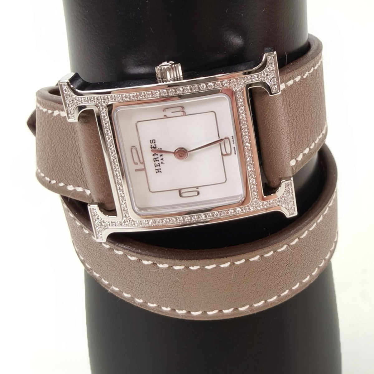 HERMES 爱马仕 H Watch 石英腕表 灰色 管理编号：10743