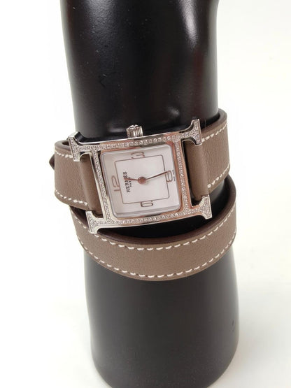 HERMES 爱马仕 H Watch 石英腕表 灰色 管理编号：10743