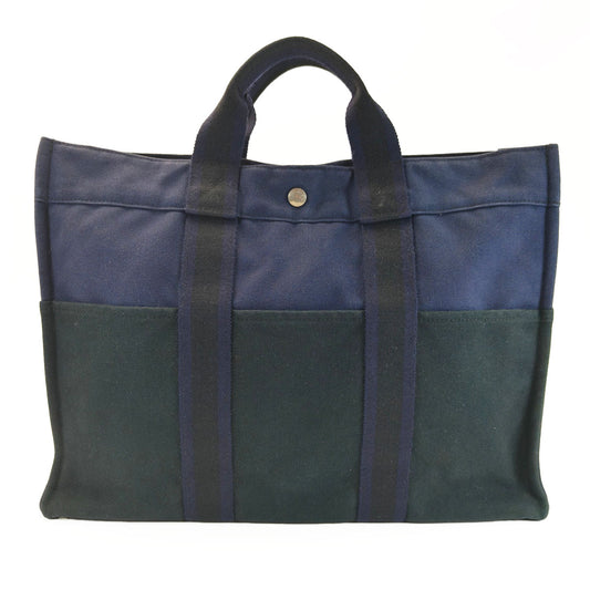 HERMES Fourre Tout Tote MM Tote Bag Navy Ref. 10833