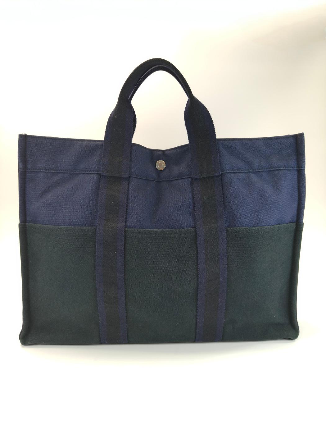 HERMES Fourre Tout Tote MM Tote Bag Navy Ref. 10833